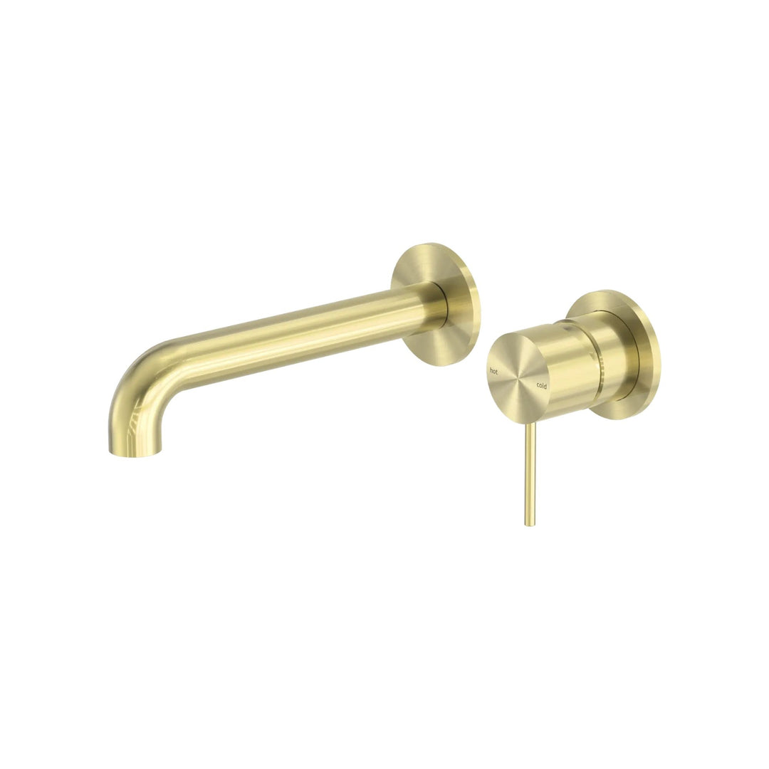 Nero Mecca Wall Basin/Bath Mixer Separate Back Plate 260mm Spout