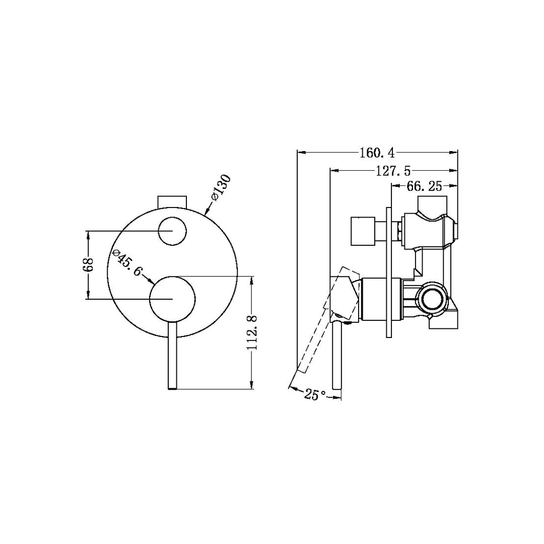Nero Dolce Shower Mixer With Diverter