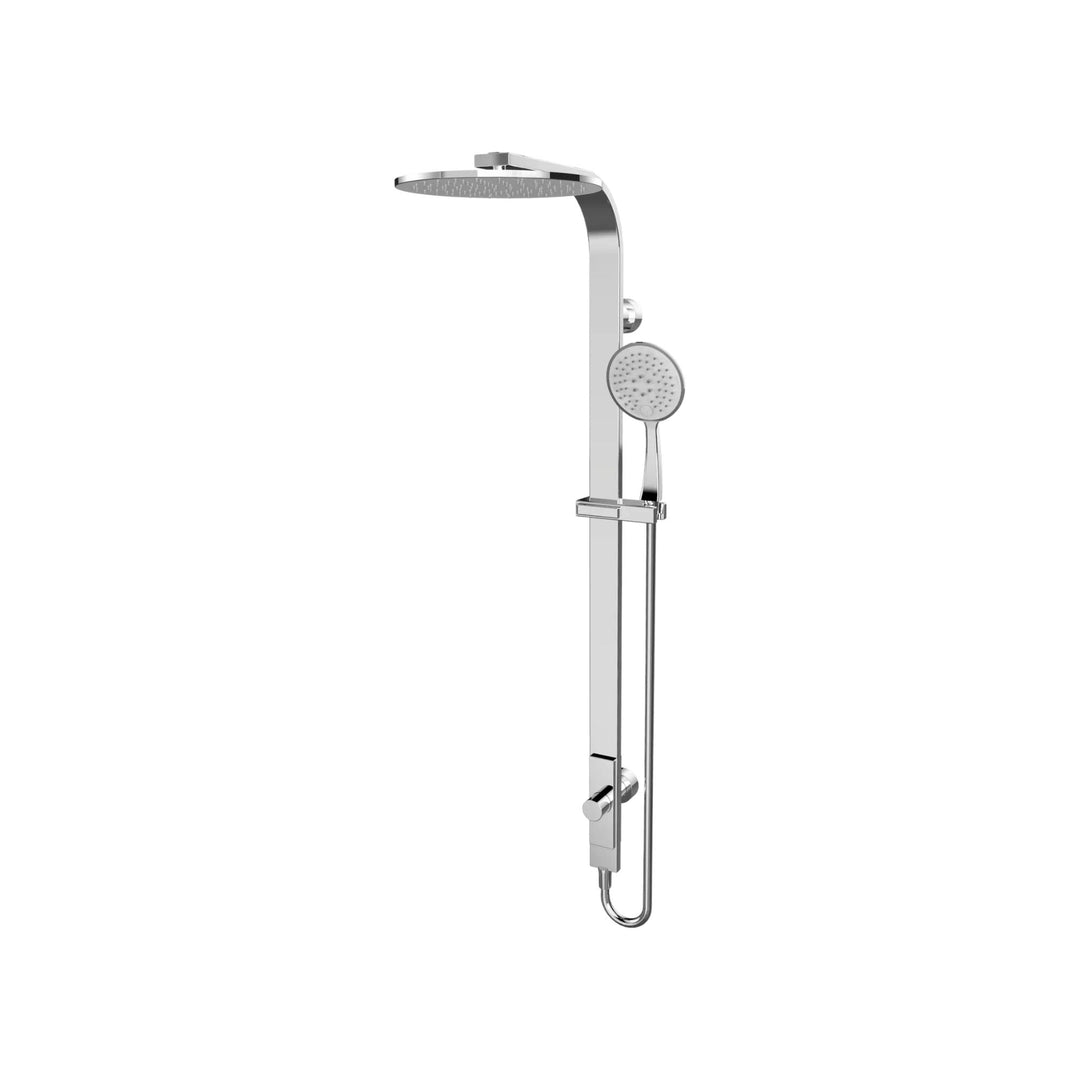 Nero Astra Rain Round Shower Set Double Hose Chrome