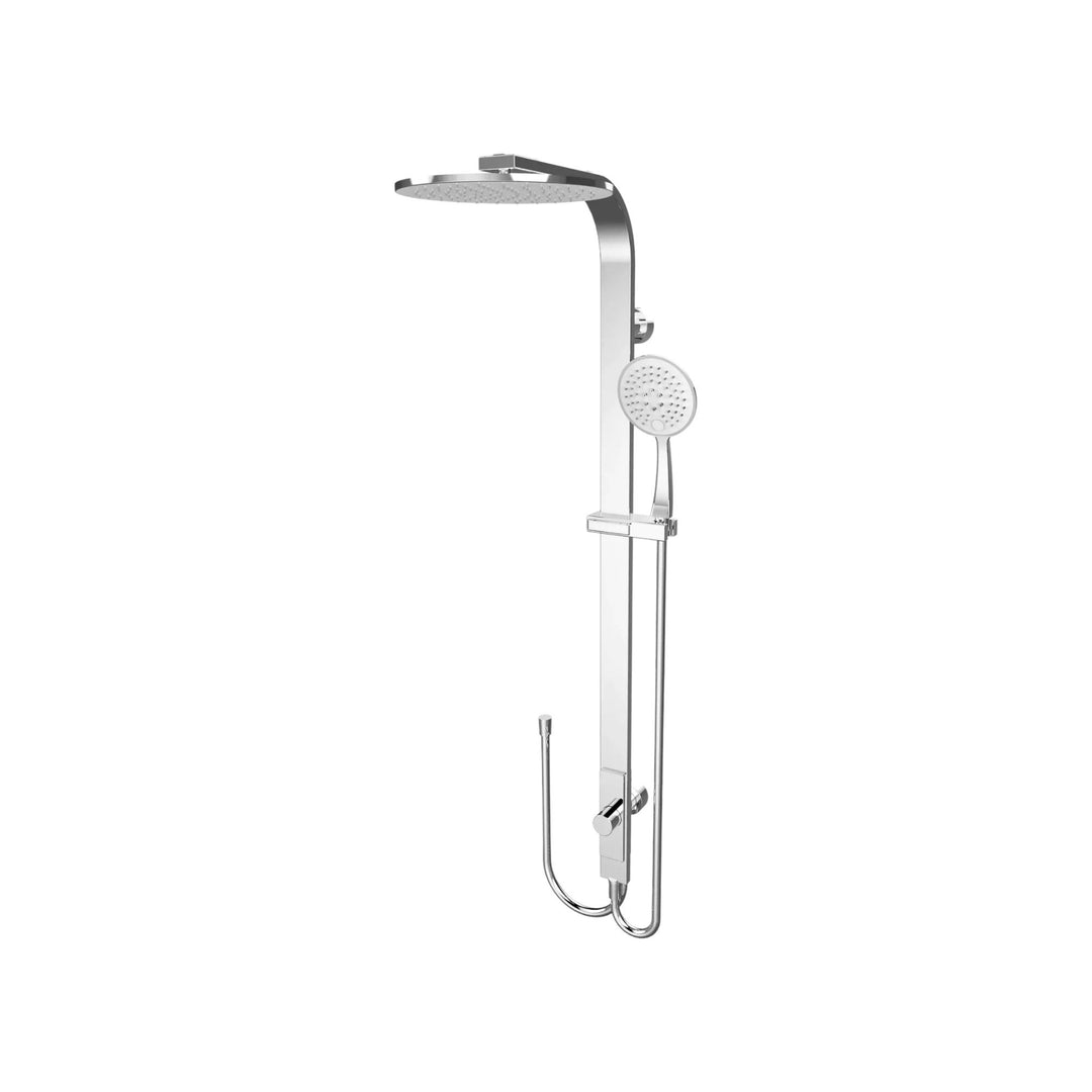 Nero Astra Rain Round Shower Set Double Hose Chrome