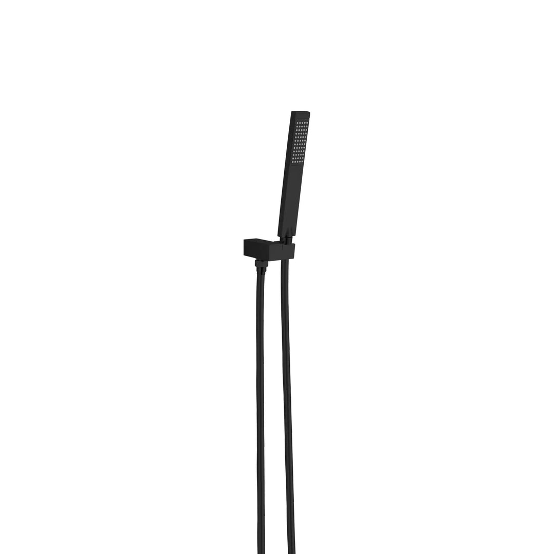 Nero Square Shower On Bracket Matte Black