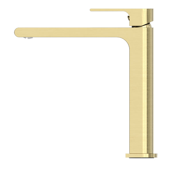 Nero Bianca Mid Tall Basin Mixer Brushed Gold - Design 10