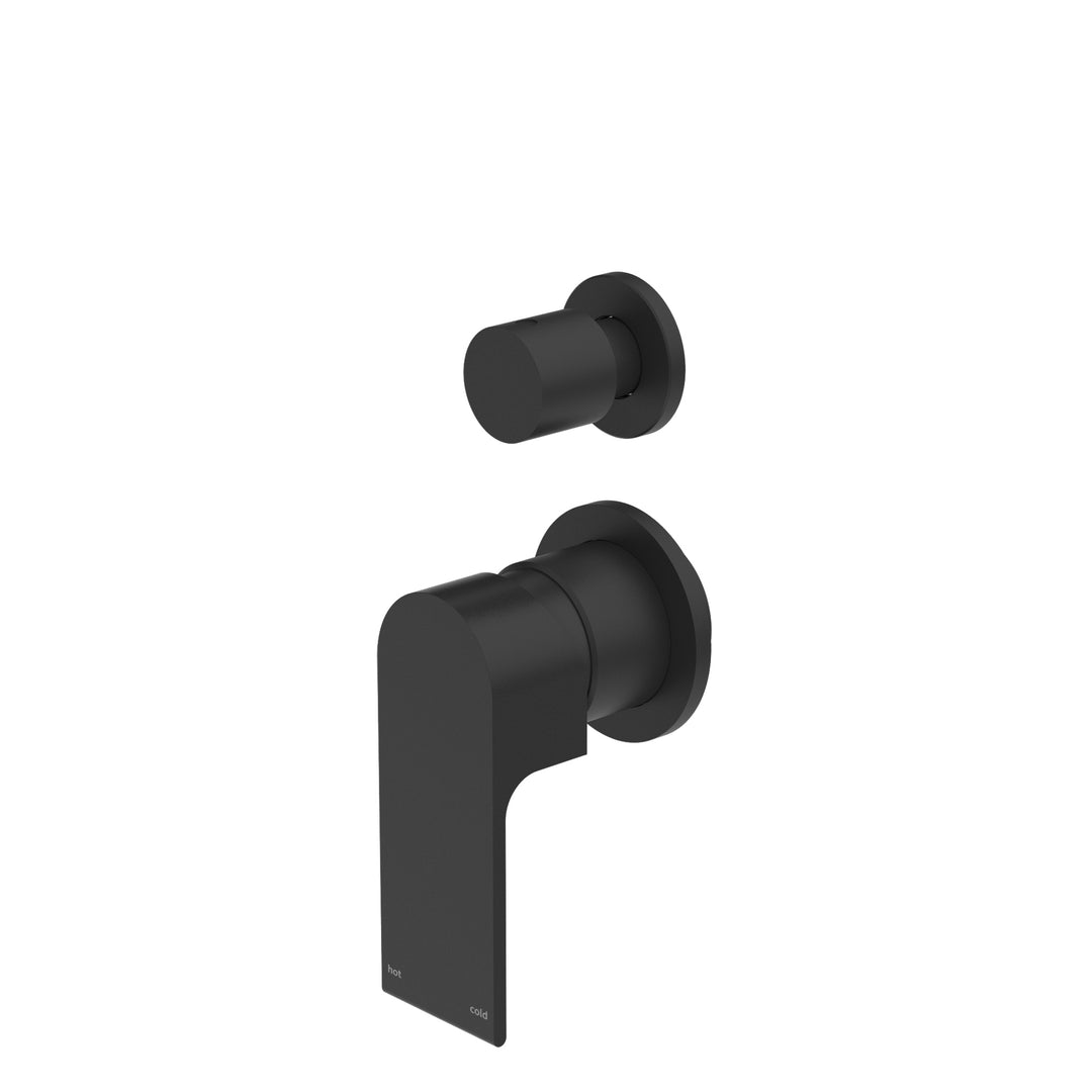 Nero Bianca Shower Mixer with Diverter Separate Plate - Design 10