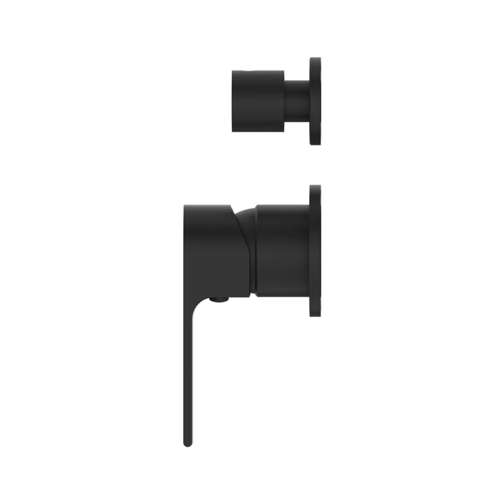 Nero Bianca Shower Mixer with Diverter Separate Plate