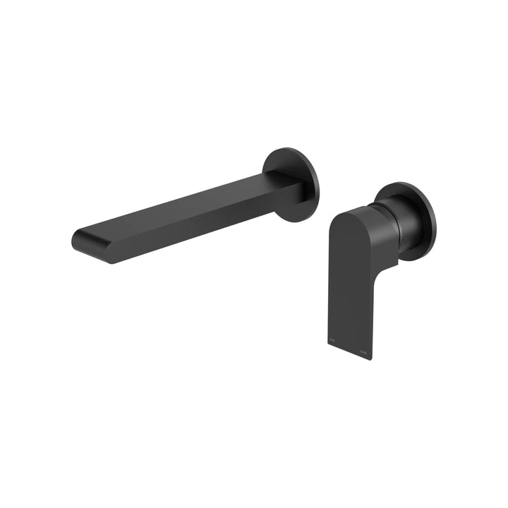 Nero Bianca Wall Basin Mixer Separate Back Plate