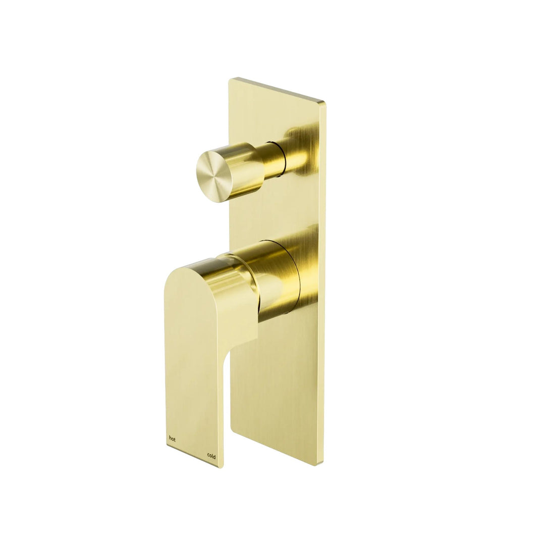 Nero Bianca Shower Mixer with Diverter Brushed Gold