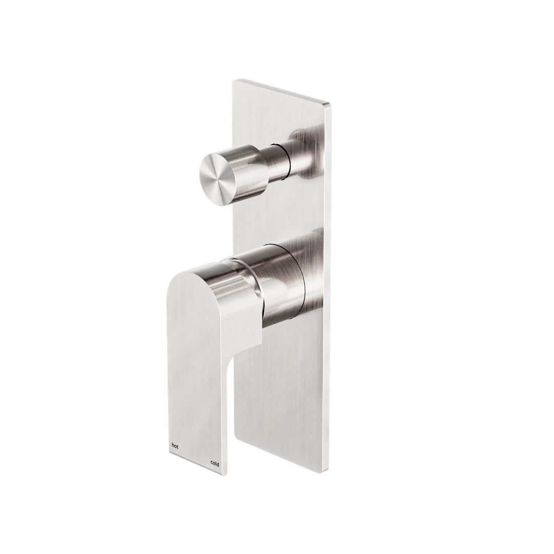 Nero Bianca Shower Mixer with Diverter Brushed Nickel