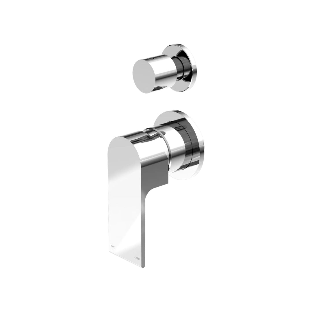 Nero Bianca Shower Mixer with Diverter Separate Plate Chrome