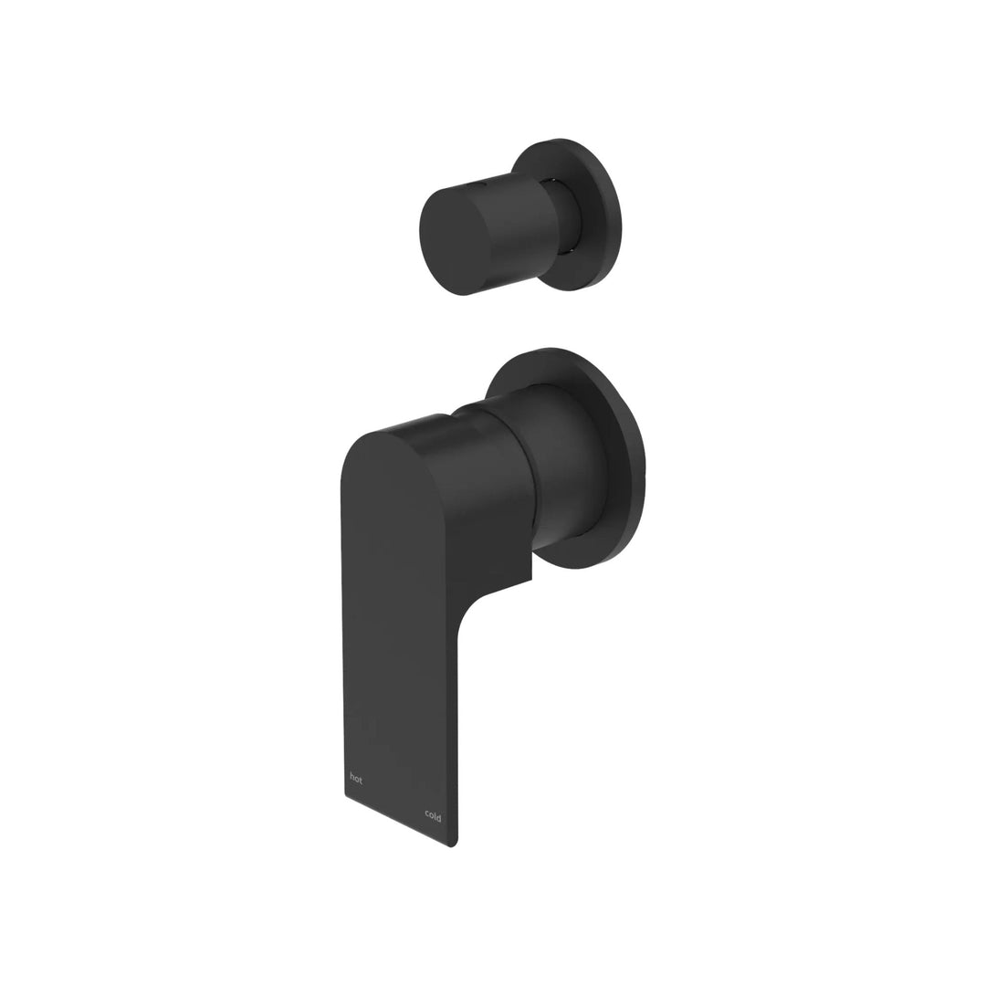 Nero Bianca Shower Mixer with Diverter Separate Plate Matte Black