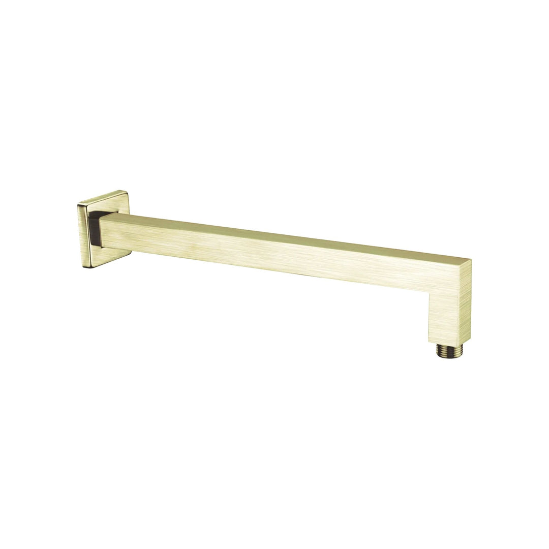 Nero Square Shower Arm L Shape Brushed Gold