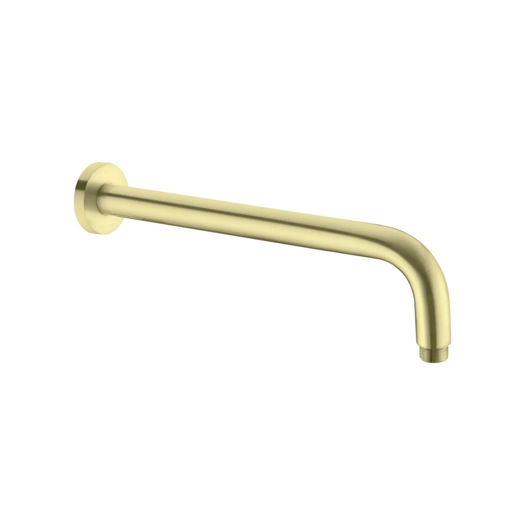 Nero Round Shower Arm L Shape Brushed Gold