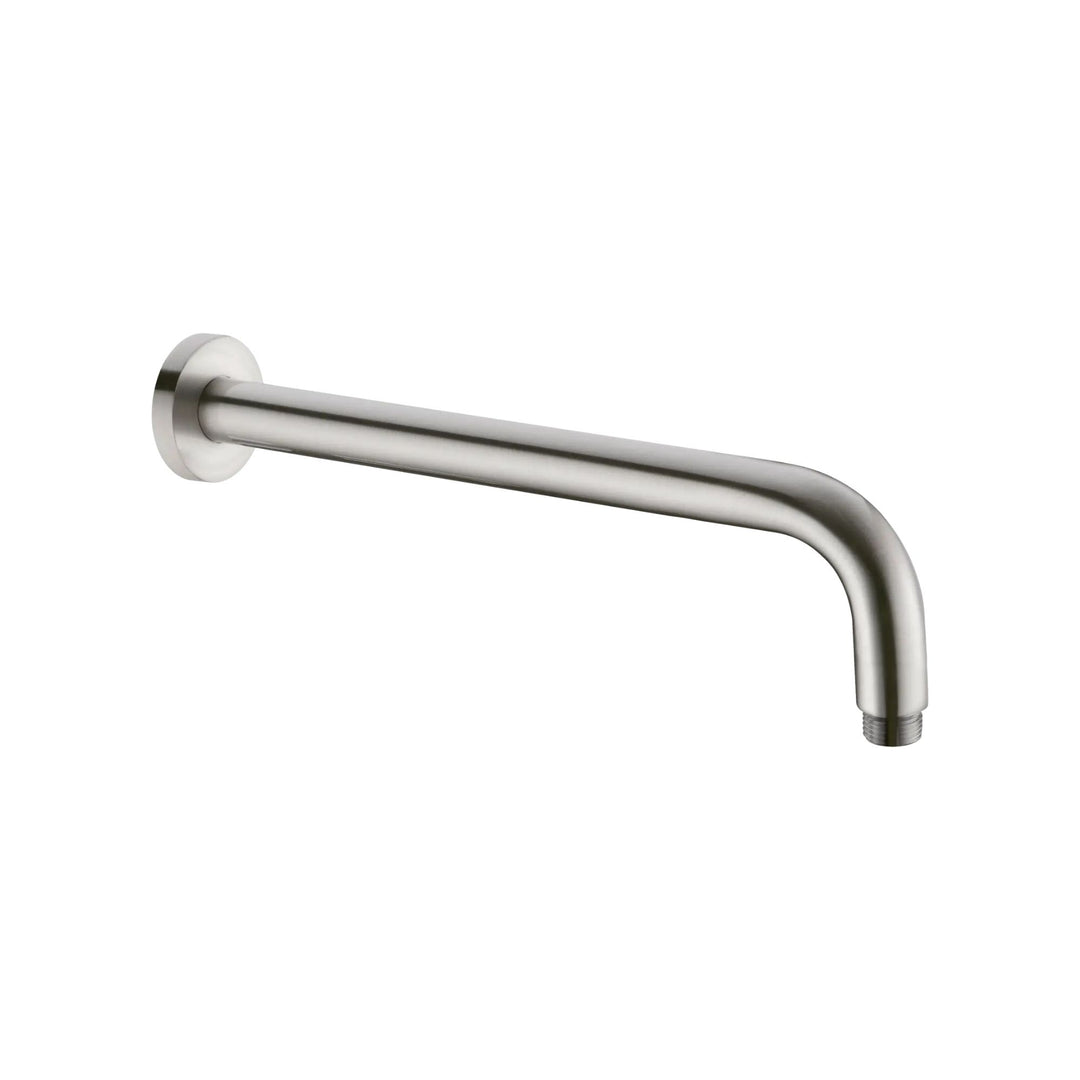Nero Round Shower Arm L Shape Brushed Nickel