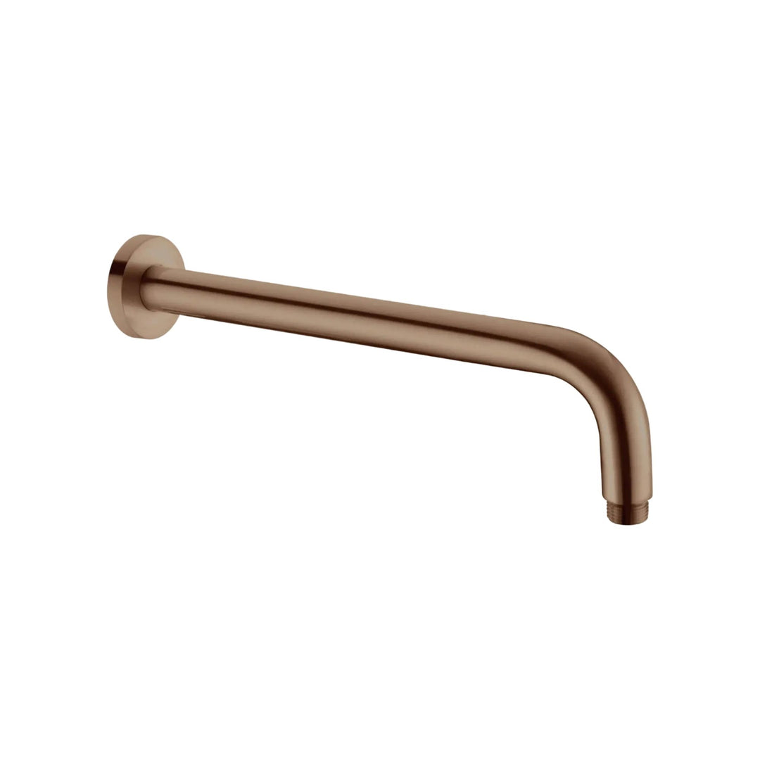 Nero Round Shower Arm L Shape Brushed Bronze