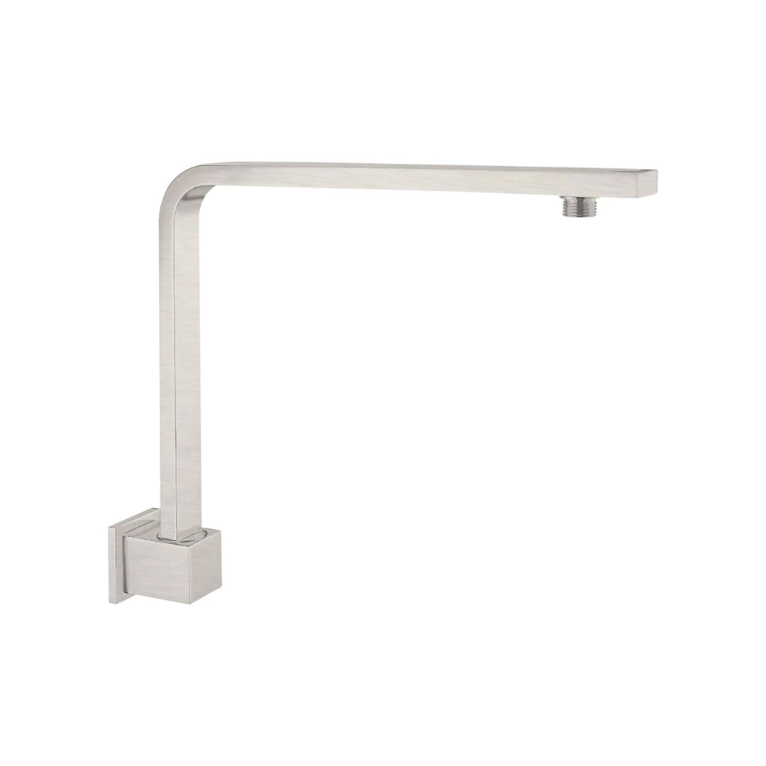 Nero Square Swivel Shower Arm Brushed Nickel