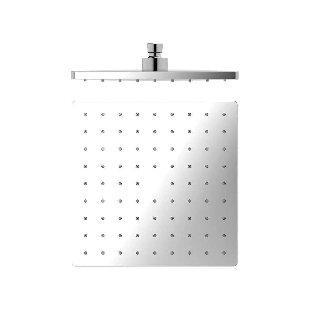 Nero ABS Square Shower Head Chrome 250mm