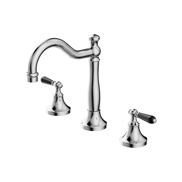 Nero York Basin Set + Black Porcelain Lever