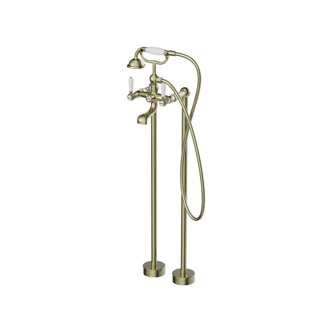 Nero York Freestanding Bath Set + Hand Shower