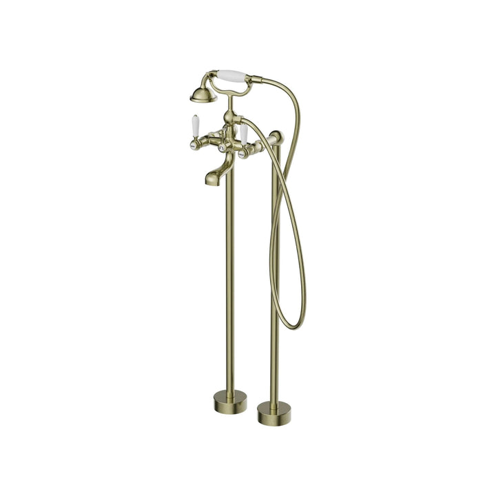 Nero York Freestanding Bath Set + Hand Shower