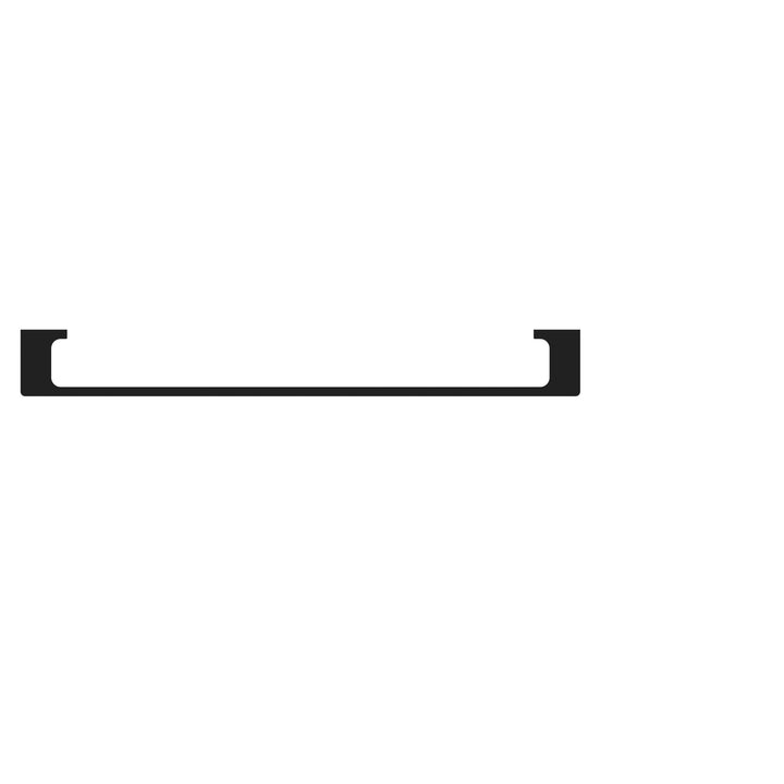 Nero Pearl Single Towel Rail 600mm