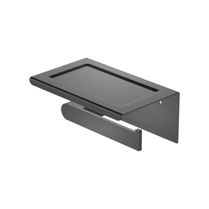 Nero Bianca Toilet Roll Holder With Phone Holder