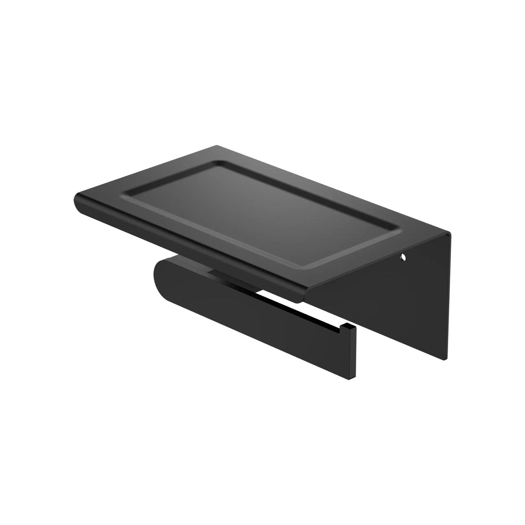 Nero Bianca Toilet Roll Holder With Phone Holder