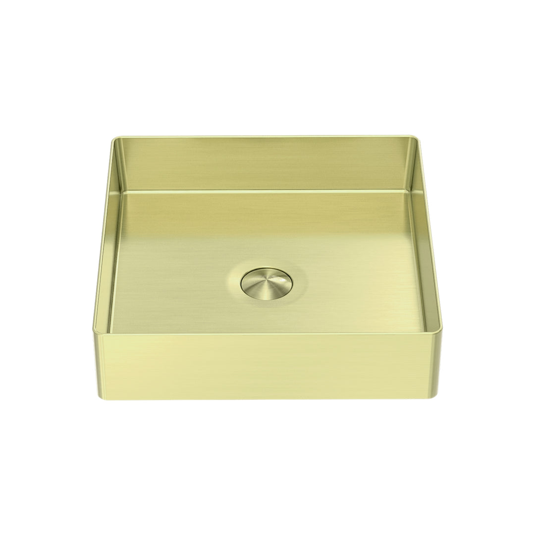 Nero Opal 400mm Square Stainless Steel Basin
