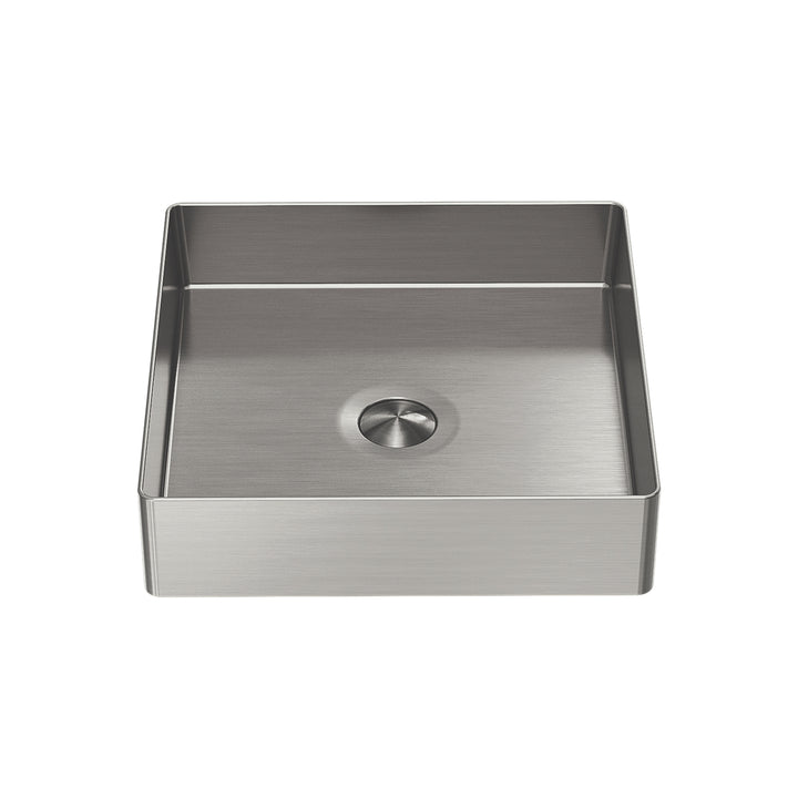 Nero Opal 400mm Square Stainless Steel Basin