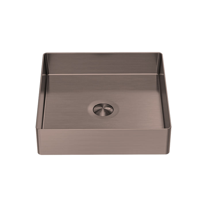 Nero Opal 400mm Square Stainless Steel Basin