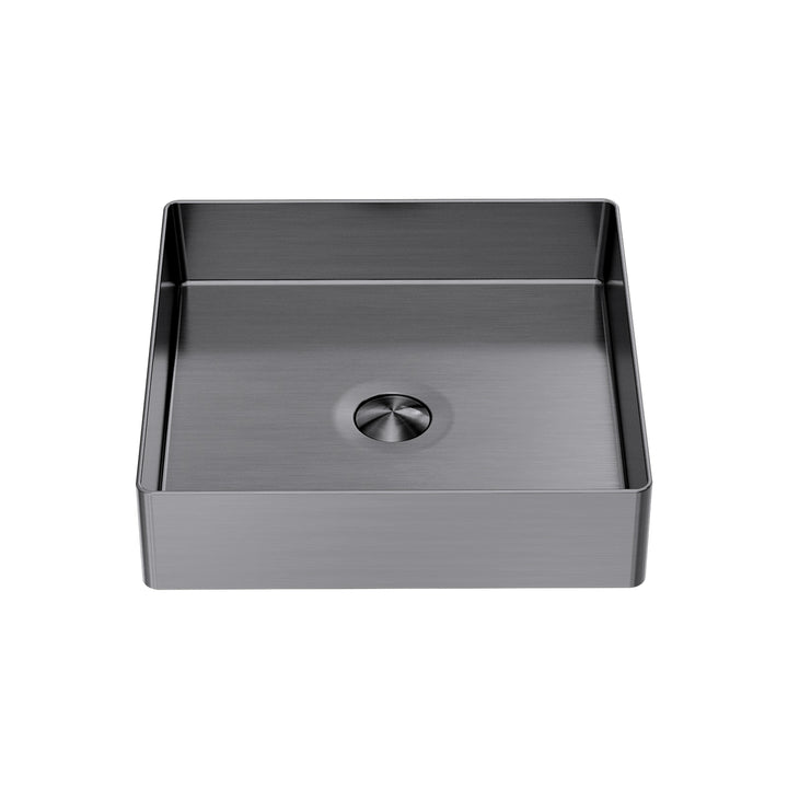 Nero Opal 400mm Square Stainless Steel Basin