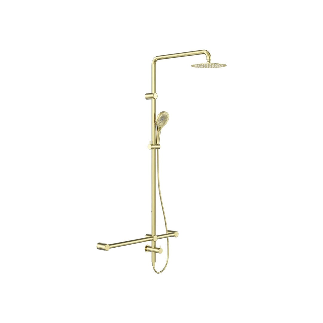 Nero Mecca Care 32mm T Bar Grab Rail Twin Shower Set 1100x750mm