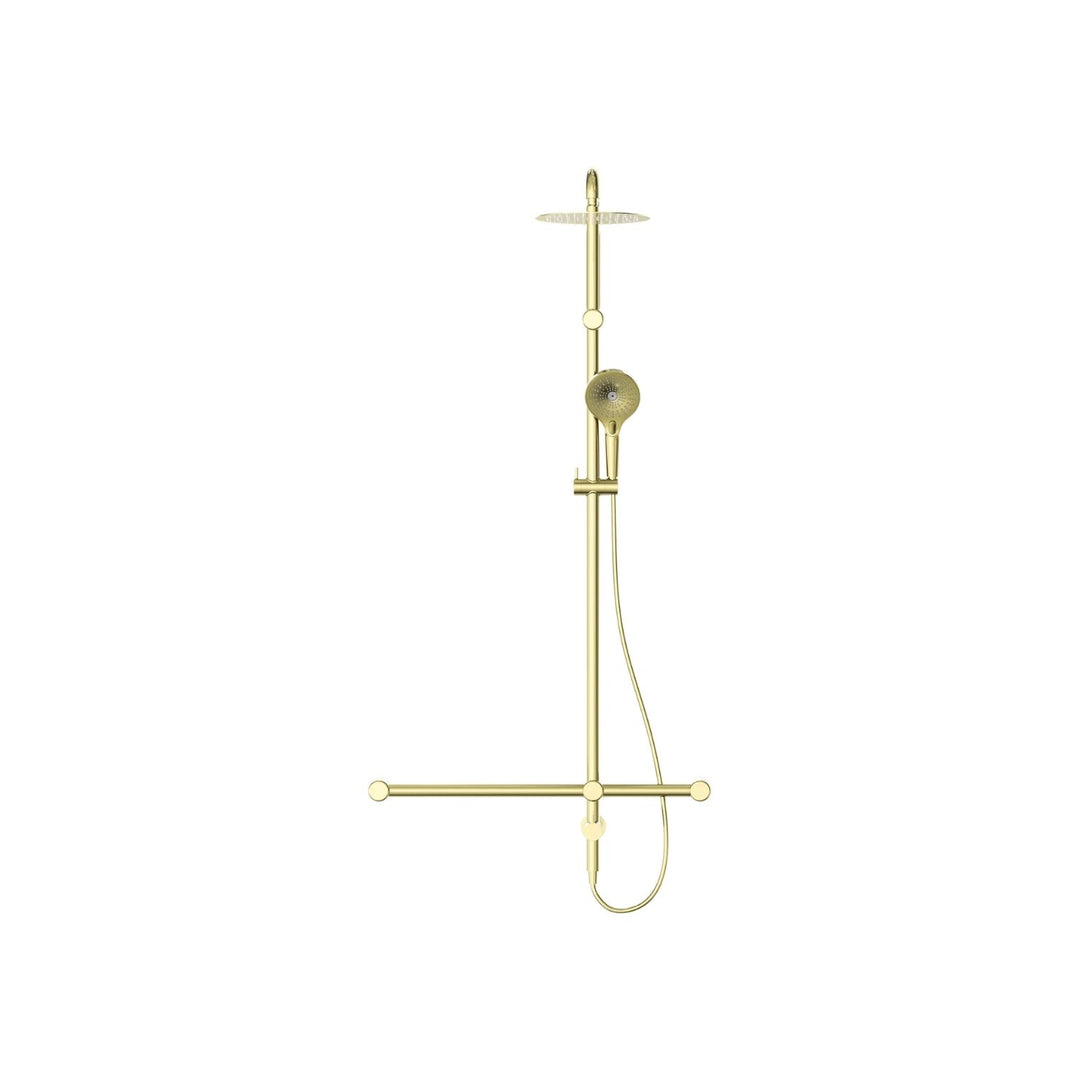 Nero Mecca Care 32mm T Bar Grab Rail Twin Shower Set 1100x750mm