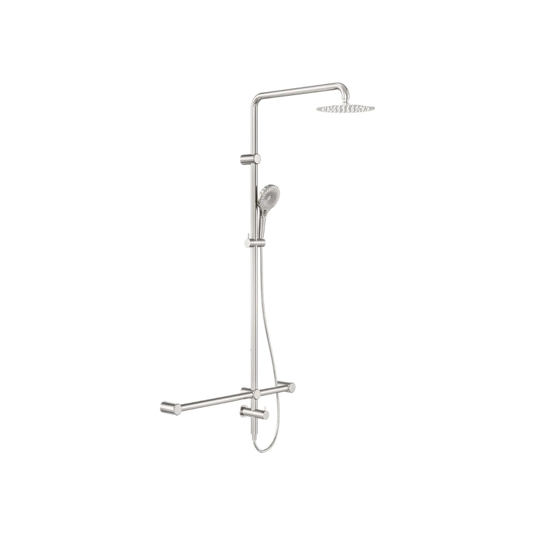 Nero Mecca Care 32mm T Bar Grab Rail Twin Shower Set 1100x750mm