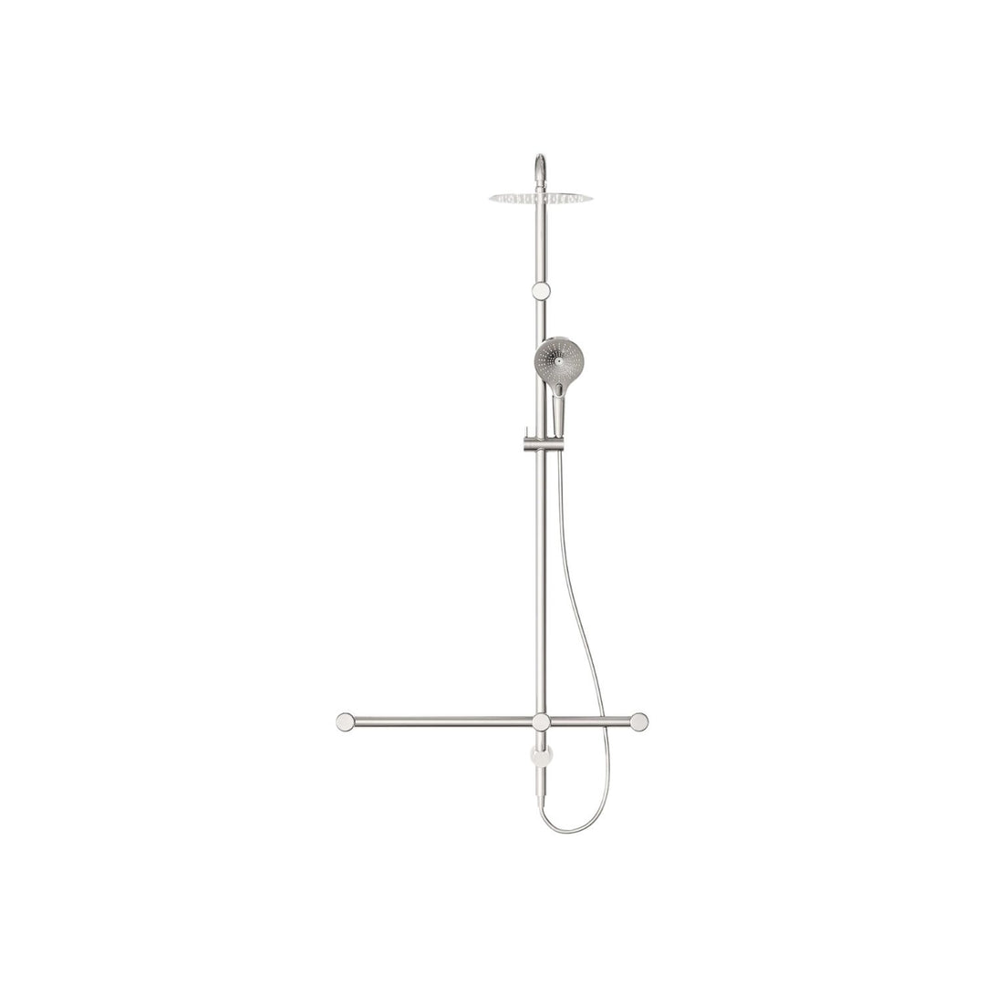 Nero Mecca Care 32mm T Bar Grab Rail Twin Shower Set 1100x750mm