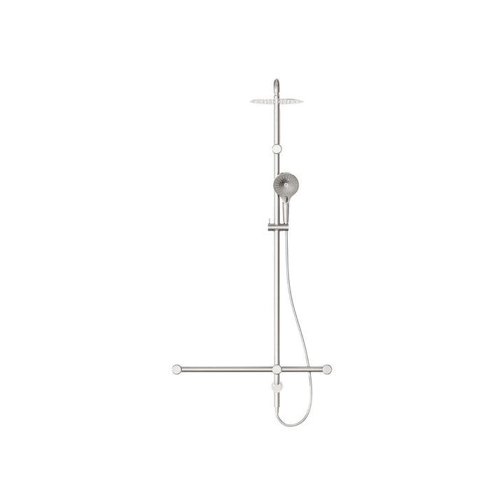 Nero Mecca Care 32mm T Bar Grab Rail Twin Shower Set 1100x750mm