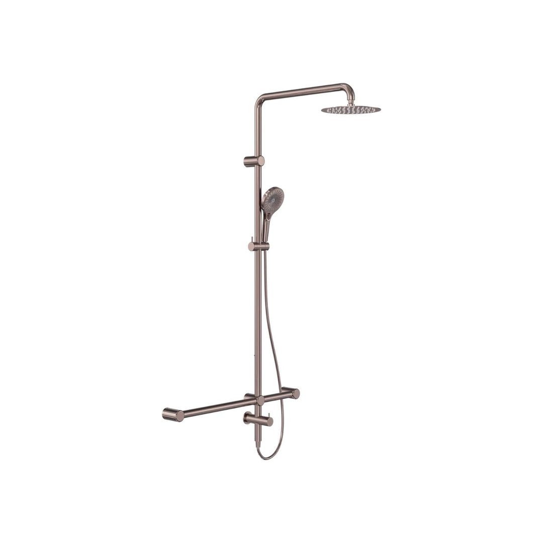 Nero Mecca Care 32mm T Bar Grab Rail Twin Shower Set 1100x750mm