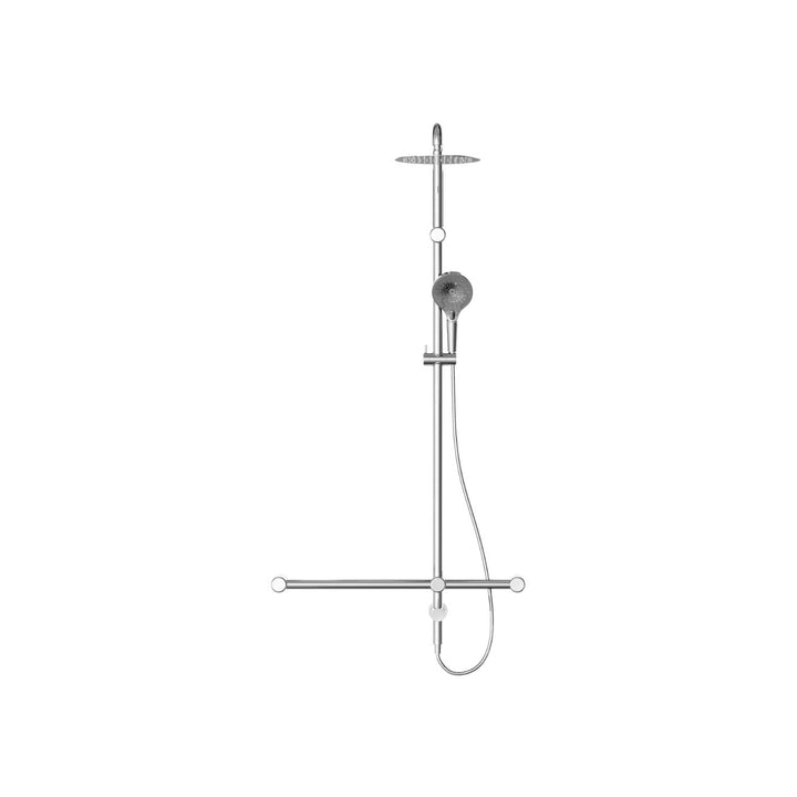 Nero Mecca Care 32mm T Bar Grab Rail Twin Shower Set 1100x750mm