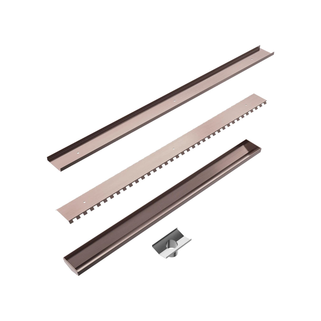 Nero Tile Insert V Channel Floor Grate Outlet With Hole Saw