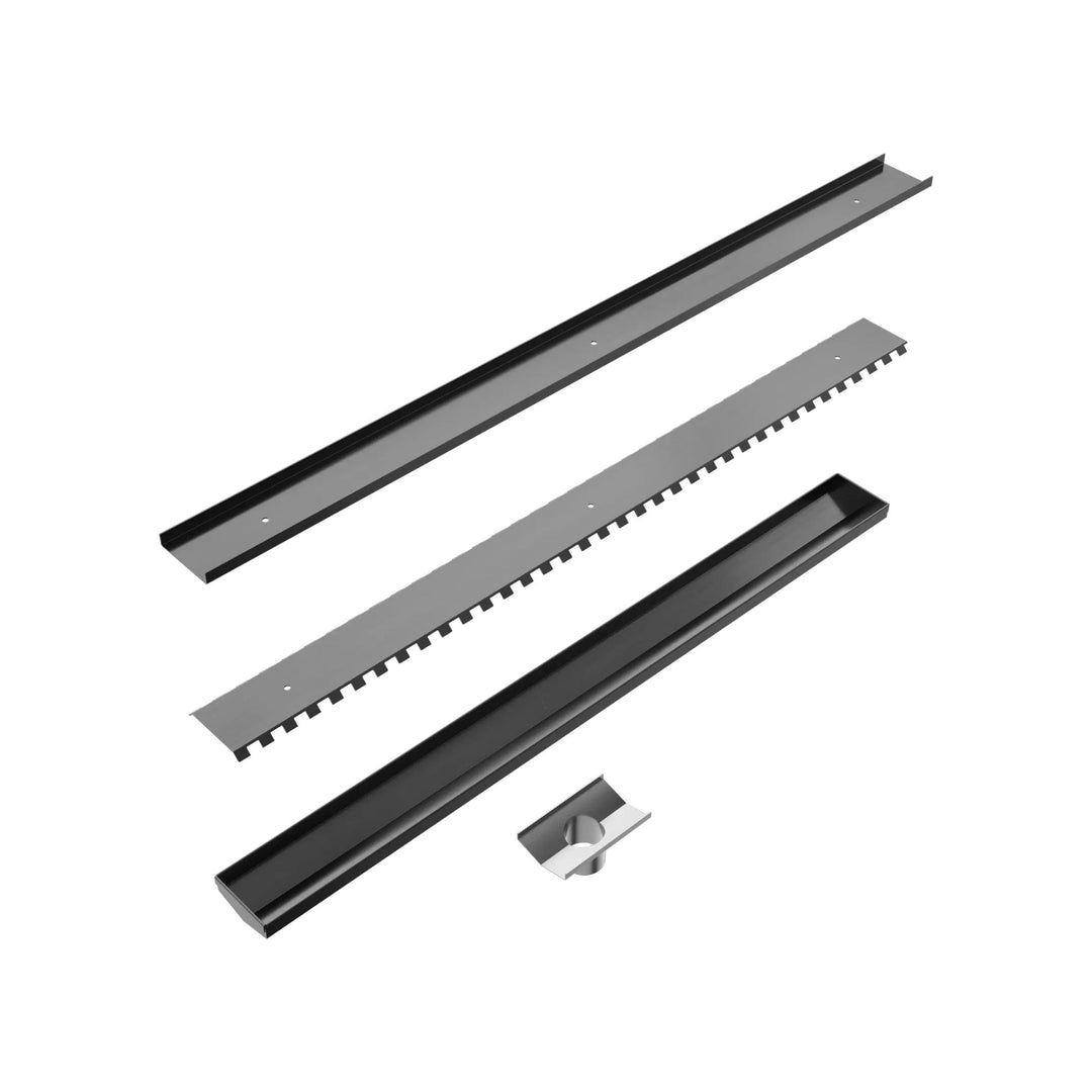 Nero Tile Insert V Channel Floor Grate Outlet With Hole Saw