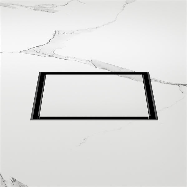 Nero 130mm Square Tile Insert Floor Waste 80mm Outlet