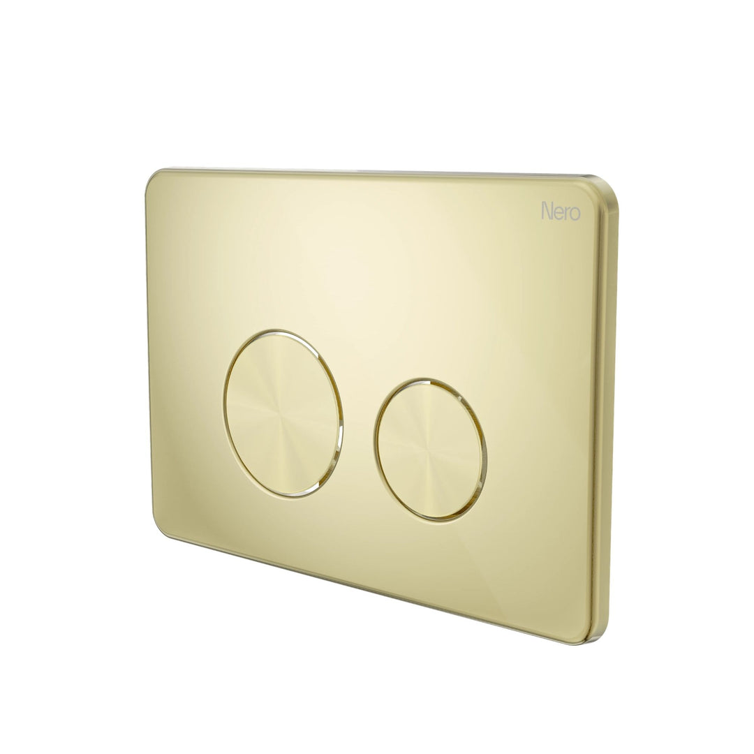 Nero In Wall Toilet Push Plate Brushed Gold
