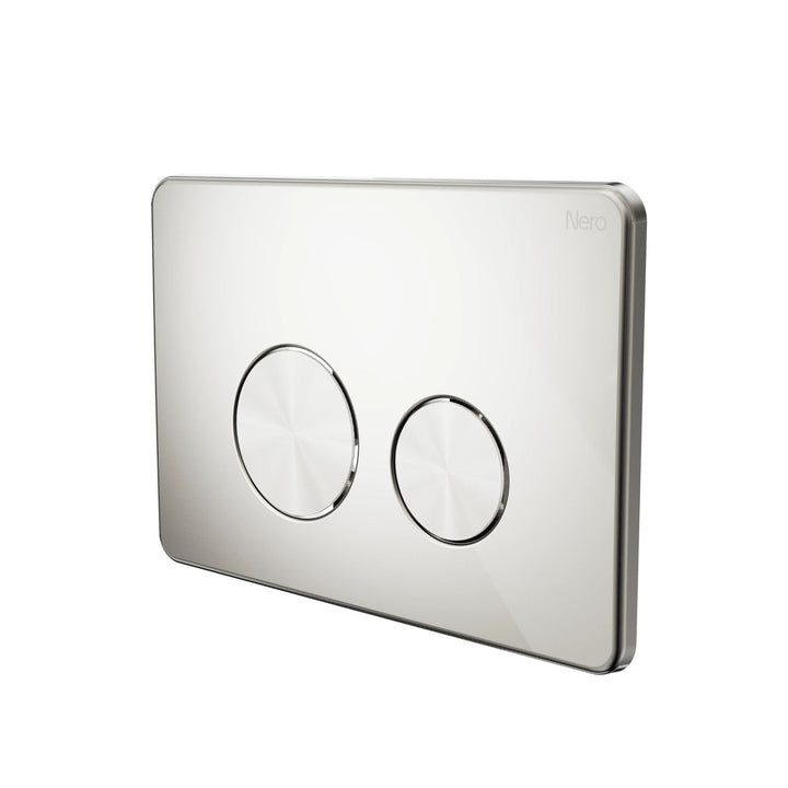 Nero In Wall Toilet Push Plate Brushed Nickel