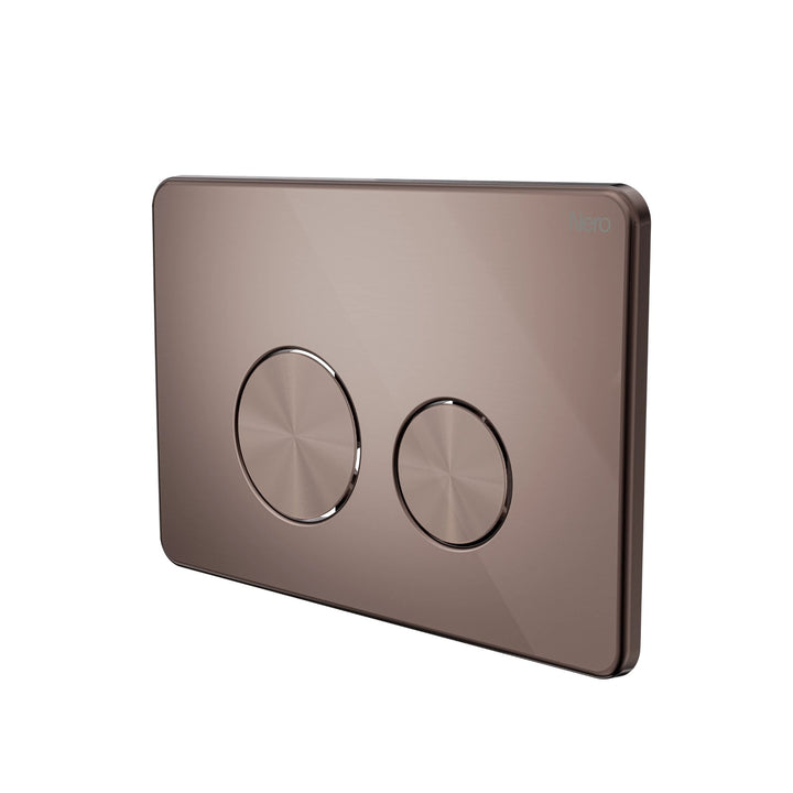 Nero In Wall Toilet Push Plate Brushed Bronze