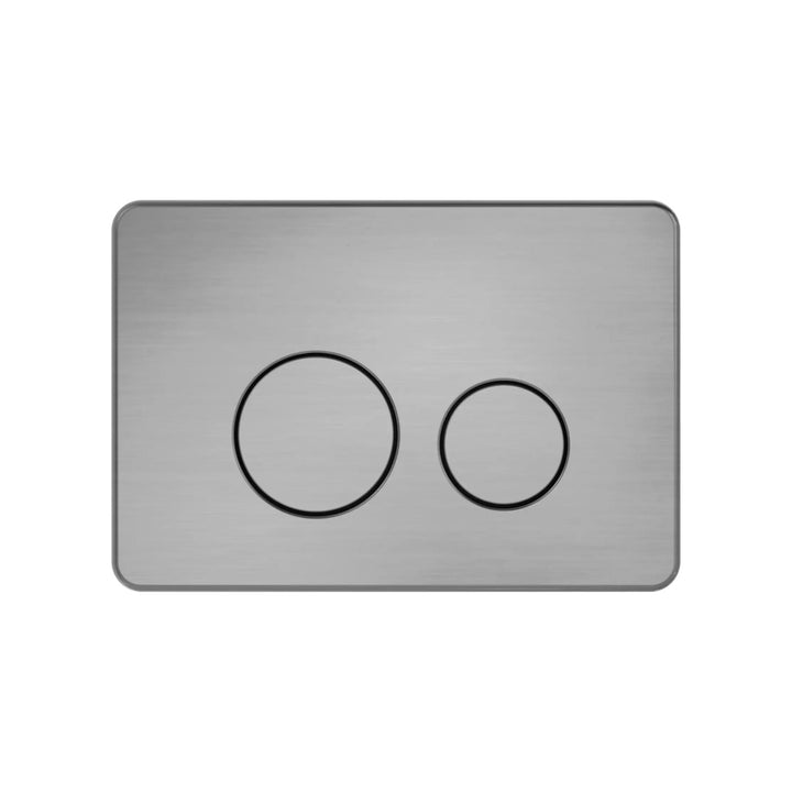Nero In Wall Toilet Push Plate Gun Metal