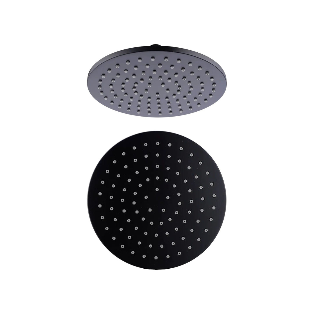 Nero Round Shower Head Matte Black 200mm