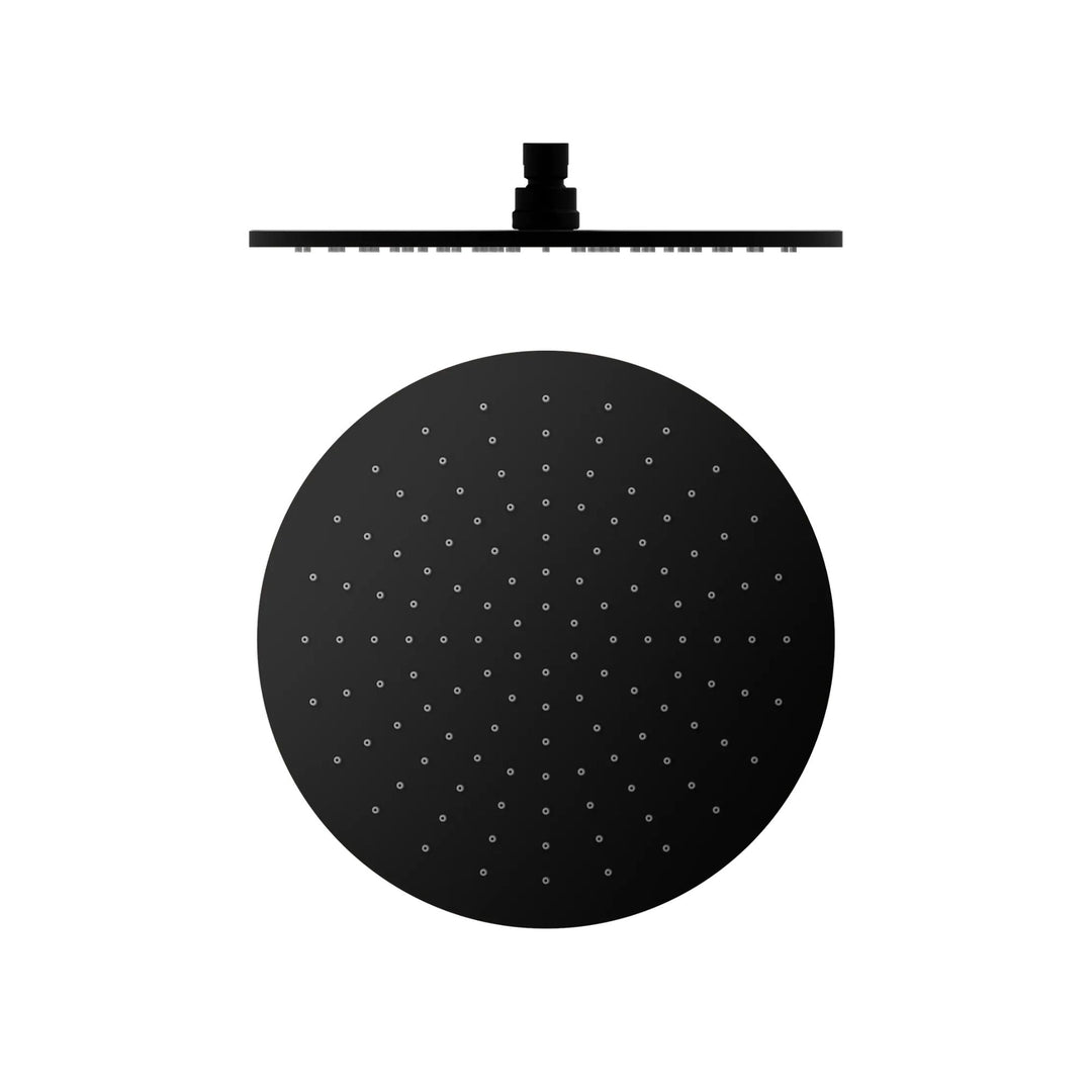 Nero Round Shower Head Matte Black 300mm