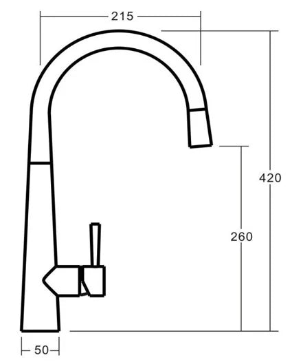 Alder NUOVA Calare Pull Out Sink Mixer