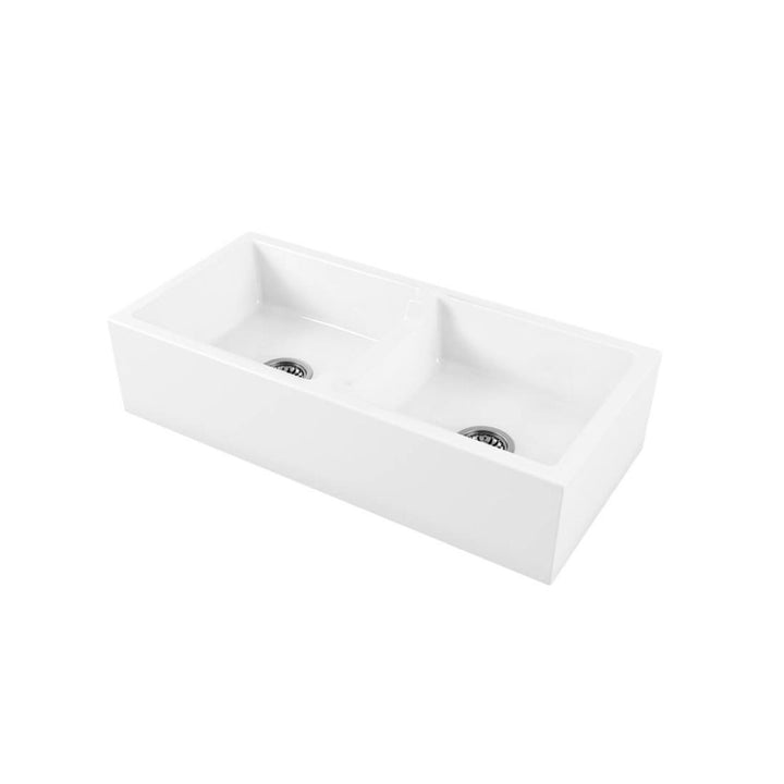 Turner Hastings Patri 40L/40L Fireclay Double Bowl Butler Sink NTH 1000 x 470mm