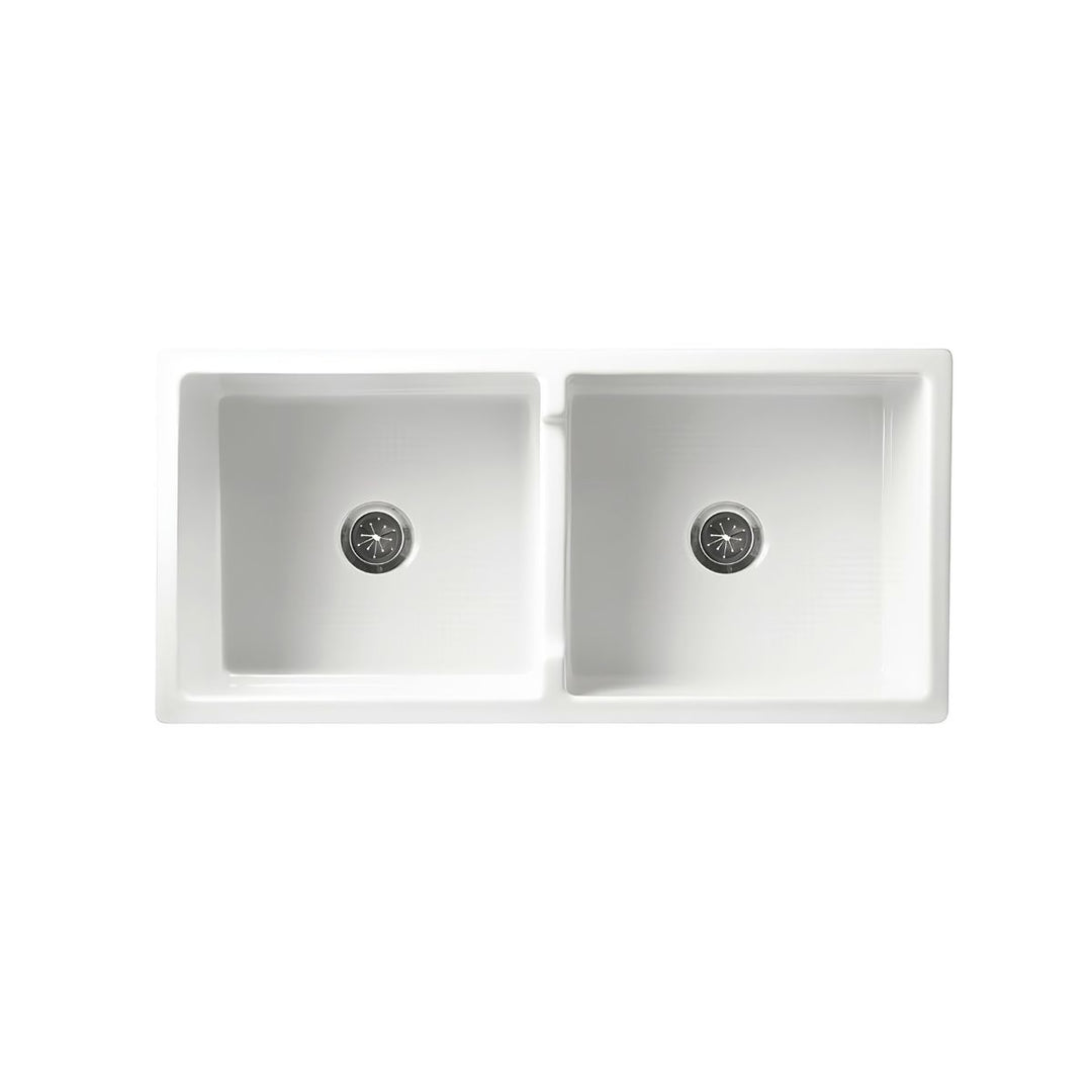 Turner Hastings Patri 40L/40L Fireclay Double Bowl Butler Sink NTH 1000 x 470mm