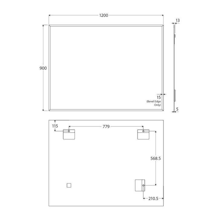 Fienza Pencil Edged Mirror