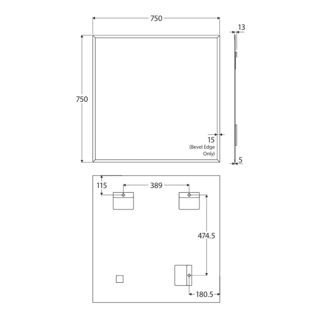 Fienza Pencil Edged Mirror